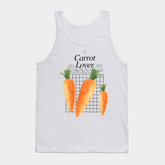 Carrot Lover - Root Vegetables Tank Top by Millusti